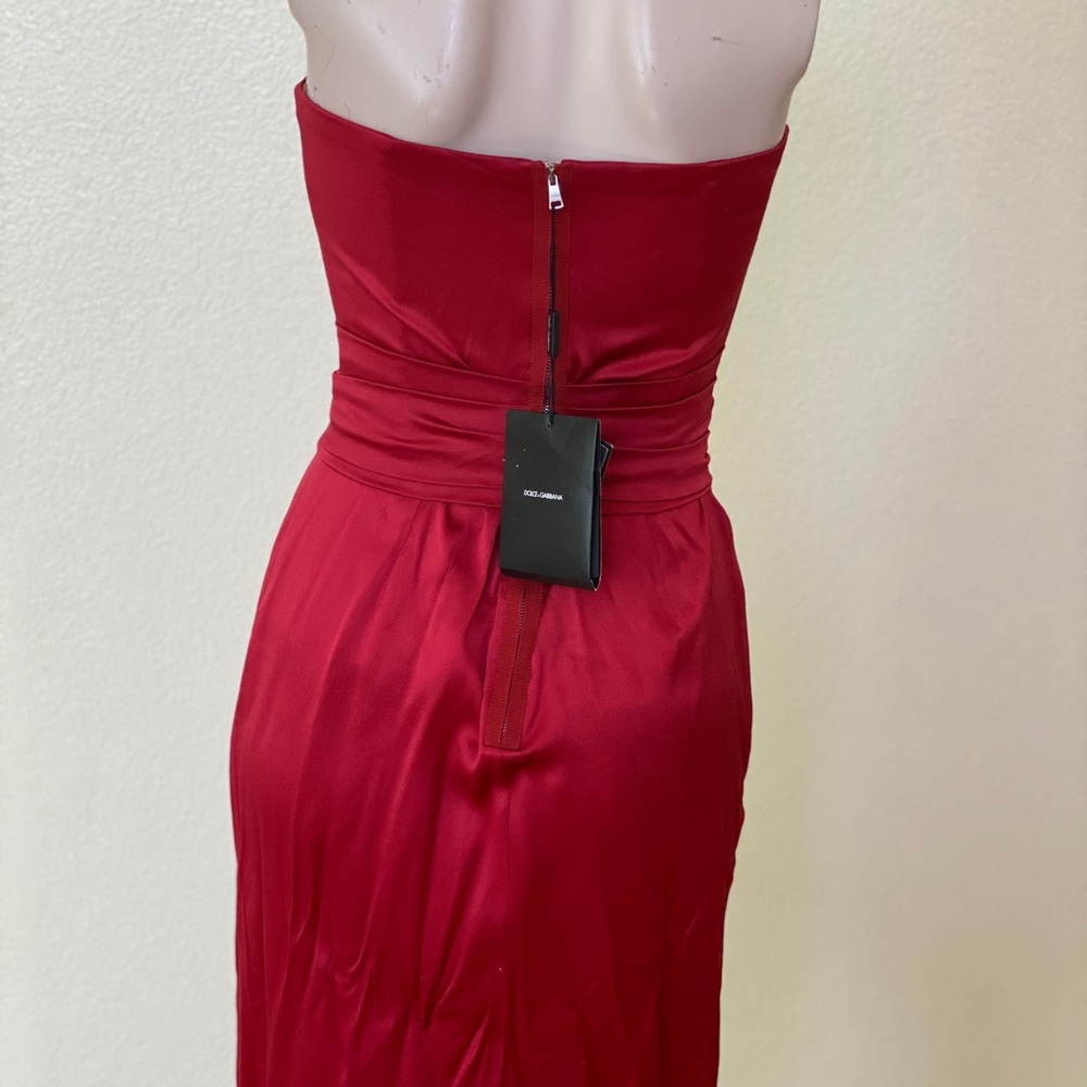 Dolce & Gabbana Scarlet Strapless Dress - Picture 4 of 10
